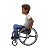 Person In Manual Wheelchair: Medium-Dark Skin Tone