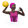 Woman Playing Water Polo: Dark Skin Tone Emoji 🤽🏿‍♀️ image - Apple style
