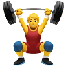 Man Lifting Weights Emoji 🏋️‍♂️ image - Apple style