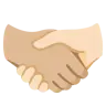 Handshake: Light Skin Tone, Medium-Light Skin Tone Emoji 🫱🏻‍🫲🏼 image - Google Noto Color style