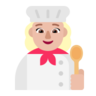 Woman Cook: Medium-Light Skin Tone Emoji 👩🏼‍🍳 image - Microsoft Classic 2D style