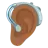 Ear With Hearing Aid: Medium-Dark Skin Tone