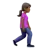 Woman Walking Facing Right: Medium-Dark Skin Tone