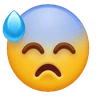 冷汗 Emoji 😓 image - Huawei Harmony OS style