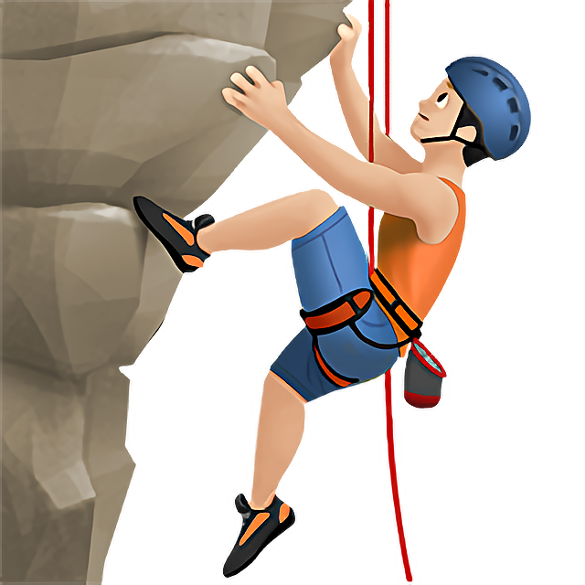 Man Climbing: Light Skin Tone