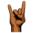 Sign Of The Horns: Medium-Dark Skin Tone