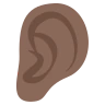 Ear: Dark Skin Tone Emoji 👂🏿 image - EmojiTwo style