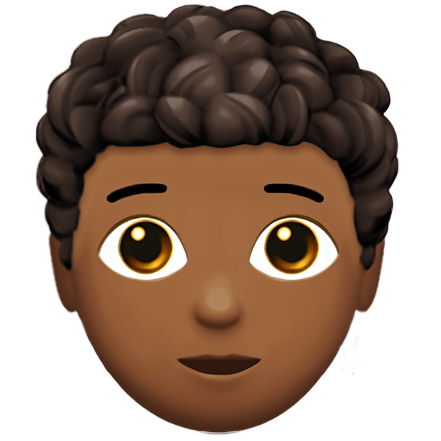 Person: Medium-Dark Skin Tone, Curly Hair