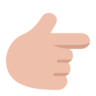 Backhand Index Pointing Right: Medium-Light Skin Tone Emoji 👉🏼 image - Microsoft Classic 2D style