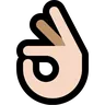 Ok Hand: Light Skin Tone Emoji 👌🏻 image - Microsoft Windows 10 Segoe UI Emoji style