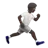 Person Running Facing Right: Dark Skin Tone