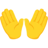 打开手势 Emoji 👐 image - Facebook Messenger (2016) style