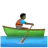 Man Rowing Boat: Dark Skin Tone