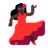 Woman Dancing: Dark Skin Tone