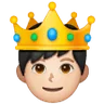 Prince: Light Skin Tone Emoji 🤴🏻 image - Samsung style