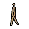Person Walking: Medium Skin Tone Emoji 🚶🏽 image - OpenMoji style