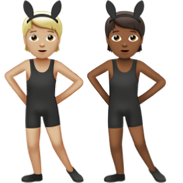 People With Bunny Ears: Medium-Light Skin Tone, Medium-Dark Skin Tone