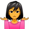 Woman Shrugging Emoji 🤷‍♀️ image - Emojidex style