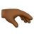 Palm Down Hand: Medium-Dark Skin Tone