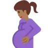 Pregnant Woman: Medium-Dark Skin Tone Emoji 🤰🏾 image - Twitter / X (Twemoji) style