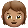 Child: Medium Skin Tone Emoji 🧒🏽 image - Apple style