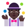 Person Juggling: Dark Skin Tone Emoji 🤹🏿 image - Microsoft Classic 2D style
