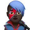 Man Singer: Dark Skin Tone Emoji 👨🏿‍🎤 image - Apple style