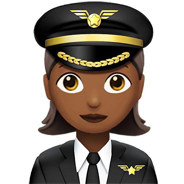 Woman Pilot: Medium-Dark Skin Tone