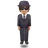 Person In Suit Levitating: Medium Skin Tone