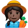 Woman Farmer: Dark Skin Tone Emoji 👩🏿‍🌾 image - Samsung style