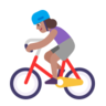 Woman Biking: Medium Skin Tone Emoji 🚴🏽‍♀️ image - Microsoft Classic 2D style