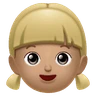 Girl: Medium-Light Skin Tone Emoji 👧🏼 image - Huawei Harmony OS style