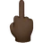 Middle Finger: Dark Skin Tone