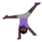 Woman Cartwheeling: Dark Skin Tone