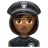 Woman Police Officer: Medium-Dark Skin Tone