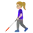 Woman With White Cane: Medium-Light Skin Tone