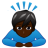 Man Bowing: Dark Skin Tone Emoji 🙇🏿‍♂️ image - Emojidex style