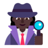 Woman Detective: Dark Skin Tone Emoji 🕵🏿‍♀️ image - Microsoft Classic 2D style
