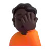 Person Facepalming: Dark Skin Tone Emoji 🤦🏿 image - Microsoft 3D Fluent style