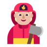 Firefighter: Medium-Light Skin Tone Emoji 🧑🏼‍🚒 image - Microsoft Classic 2D style