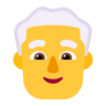 Man: White Hair Emoji 👨‍🦳 image - Microsoft Classic 2D style