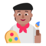 Artist: Medium Skin Tone Emoji 🧑🏽‍🎨 image - Microsoft Classic 2D style
