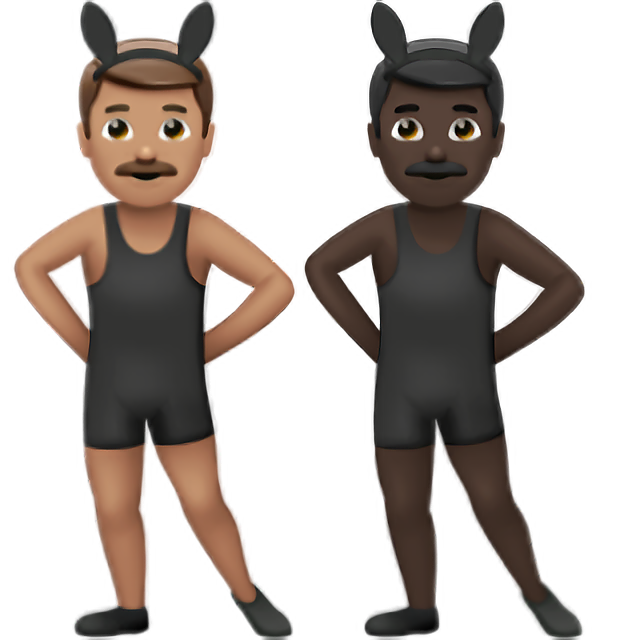 Men With Bunny Ears: Medium Skin Tone, Dark Skin Tone