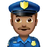 Man Police Officer: Medium Skin Tone Emoji 👮🏽‍♂️ image - Apple style
