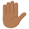 Raised Hand: Medium-Dark Skin Tone Emoji ✋🏾 image - EmojiTwo style