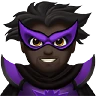 Man Supervillain: Dark Skin Tone Emoji 🦹🏿‍♂️ image - Apple style