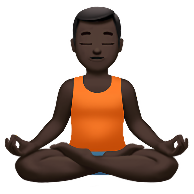 Man In Lotus Position: Dark Skin Tone