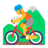 Mountain Bicyclist Emoji 🚵 image - Microsoft Classic 2D style