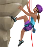 Woman Climbing: Medium Skin Tone Emoji 🧗🏽‍♀️ image - Apple style