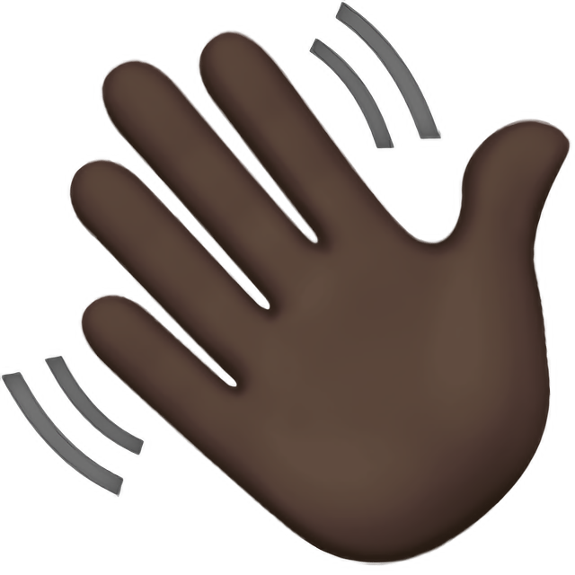 Waving Hand: Dark Skin Tone